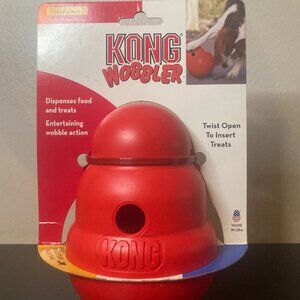 KONG Wobbler Dog Toy - Small/Petite Treat Dispensing Puzzle Toy - New in Package